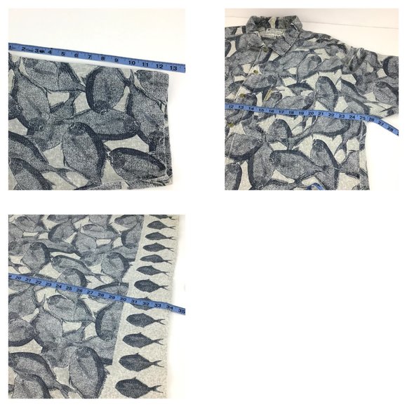 Columbia Sportswear Button Up Men's Fish Print Short Sleeve Shirt Size X-Large - Picture 9 of 9